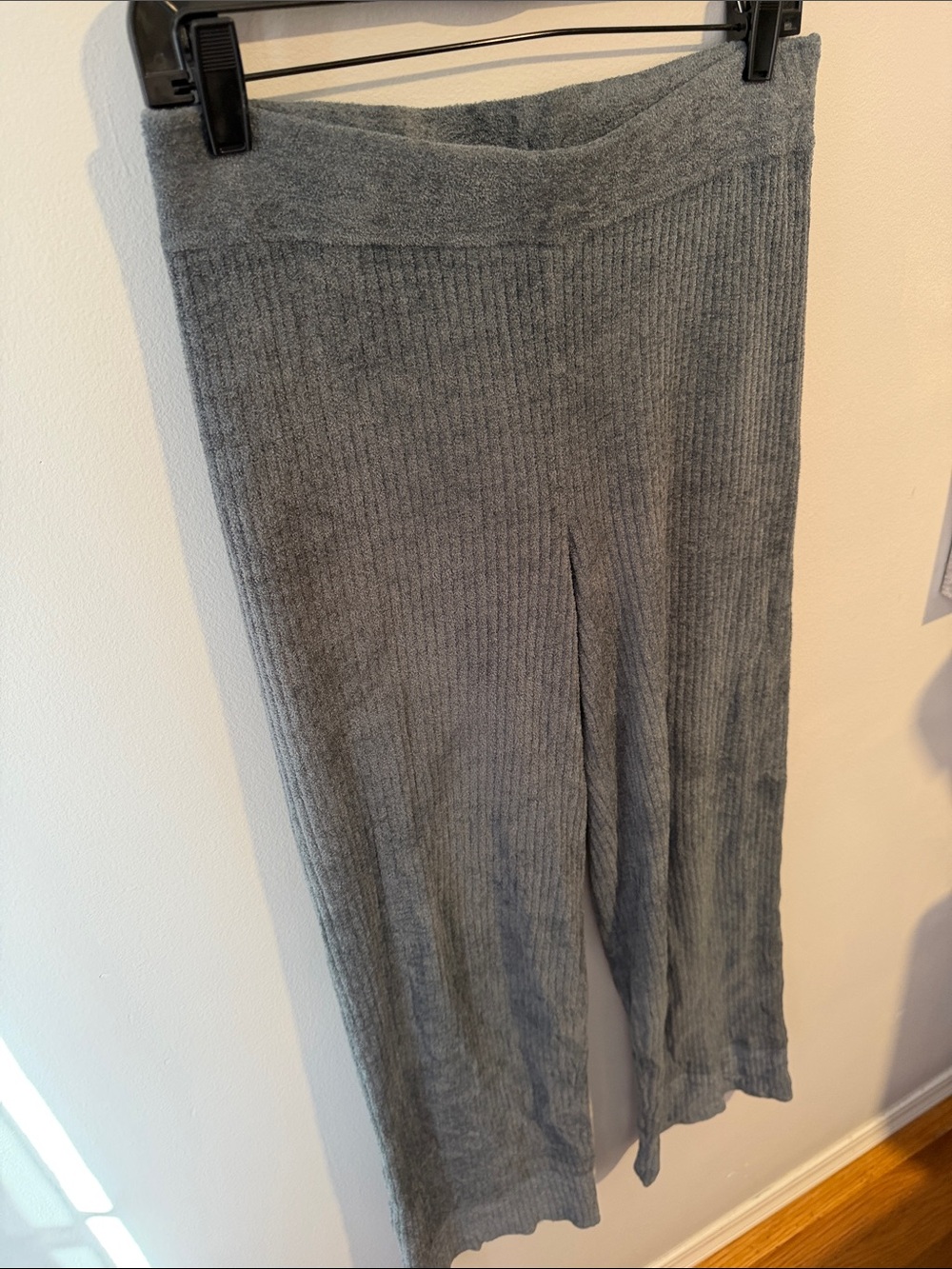 Barefoot Dreams Ribbed Knit Wide-Leg Pants - Gray/Green - Picture 2 of 6